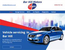 Tablet Screenshot of barhillmotors-cambridge.co.uk